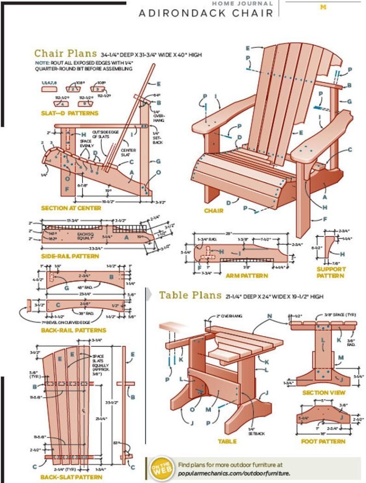 adirondack chair design plans Bulan 2 Adirondack Chair CNC Plans - Etsy  Chair woodworking plans