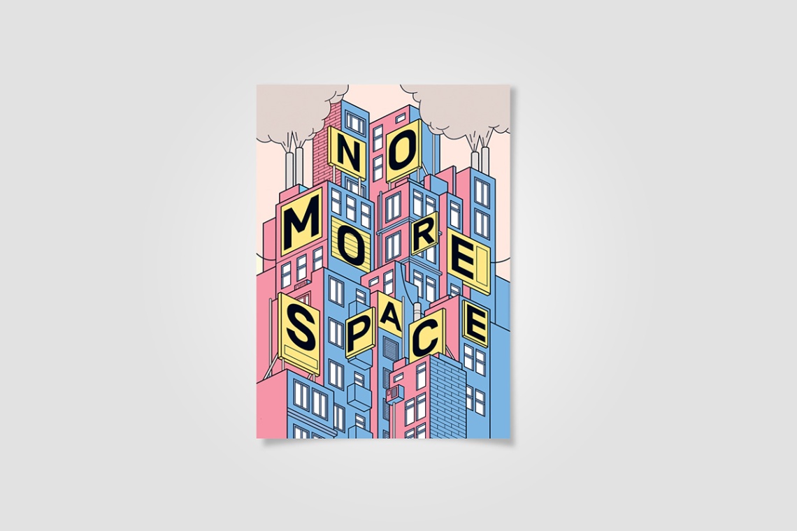 aesthetic graphic design Bulan 4 No More Space - Poster Design about “Urban Aesthetic” :: Behance