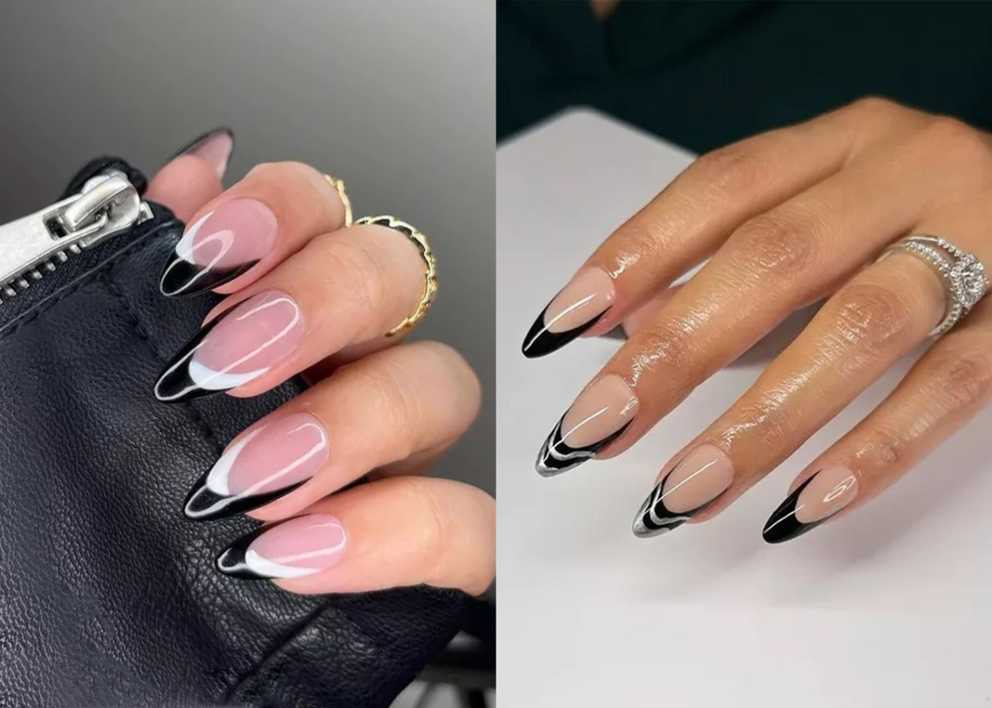 black french tip nail designs Niche Utama Home  Black French Tip Nail Ideas to Try