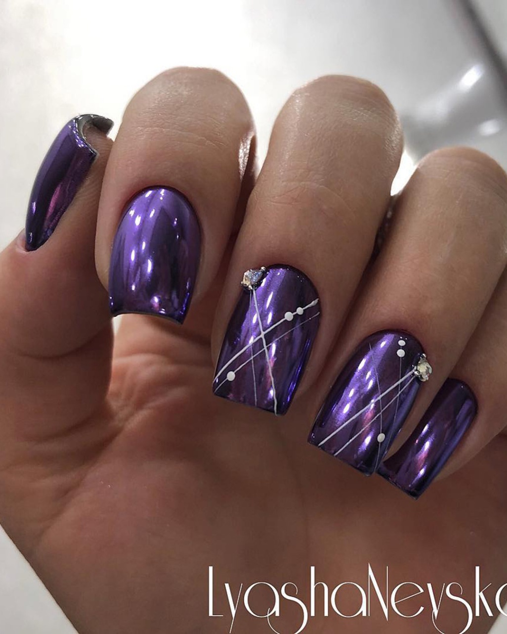 elegant purple nail designs Niche Utama Home Purple Wedding Nails: Top Ideas For