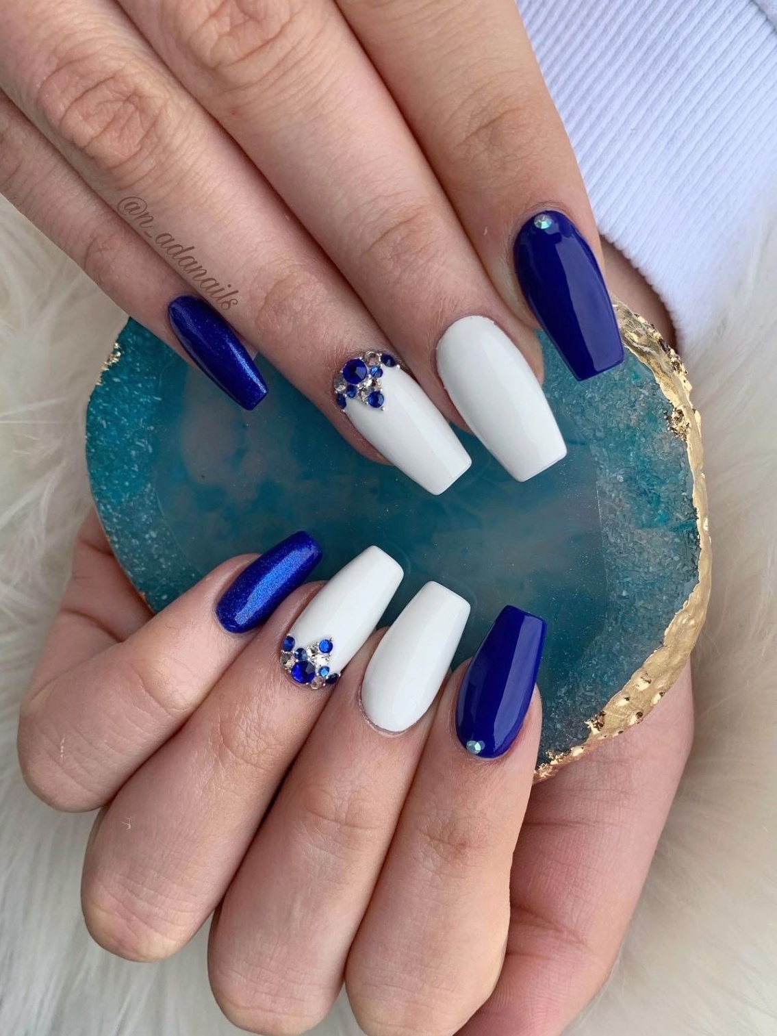 Rule Your Nails With Stunning Royal Blue Designs For A Touch Of Regal Glamour